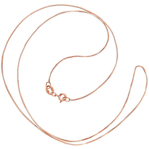 Rose Gold Filled Fine Cable Chain Necklace with Spring Clasp ~ 18