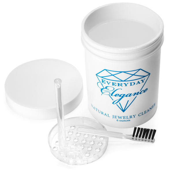 Greatshield Gentle Jewelry Cleaning Solution with Brush, Dipping Basket,  and Cloth - GreatShield