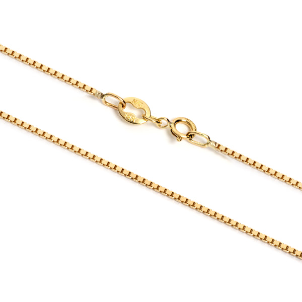 14K Solid Yellow Gold Necklace | Box Link Chain | 20