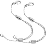 Jewelili Stainless Steel Adjustable Necklace Chain Extender with Lobster Clasp, 2 Extenders