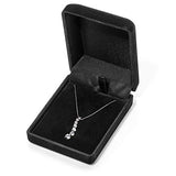 Everyday Elegance 14K Solid White or Yellow Gold Pendant Necklace | Round Cut Cubic Zirconia Journey 7-Stone | 1/2 CTW | 16 Inch or 18 Inch Box Link Chain | With Gift Box