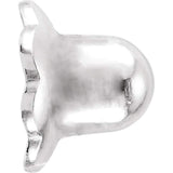 Single Earring Back Replacement | 14K Solid White Gold | Threaded Safety Back | Post Size .028" | 1 Piece