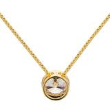 Everyday Elegance 14K Solid Gold Pendant Necklace | Bezel Set Round Cut Cubic Zirconia Solitaire | 1.5 Carat | 16 or 18 Inch Box Link Chain | With Gift Box