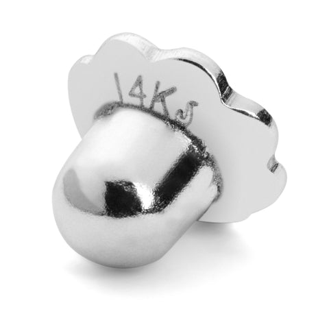 LuxLock 14K White Gold Earring Backs Pair (2) Stamped 14Kt - On   $45.95